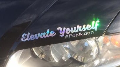Image of Medium Tribute Elevate yourself  #for Aidan sticker