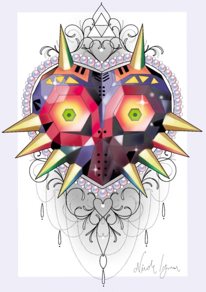 Image of Majoras Mask Jewel A4 and A3