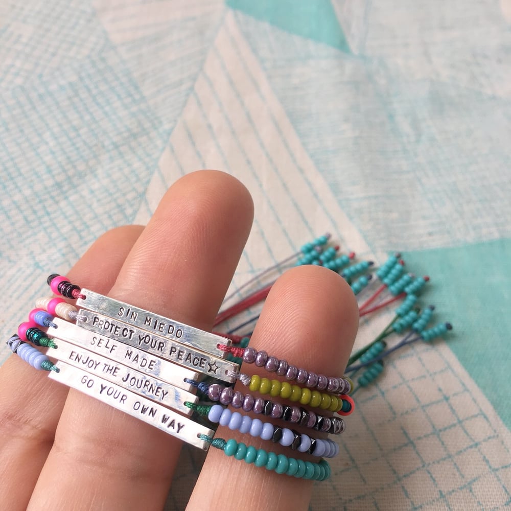 Image of rainbow bar bracelet