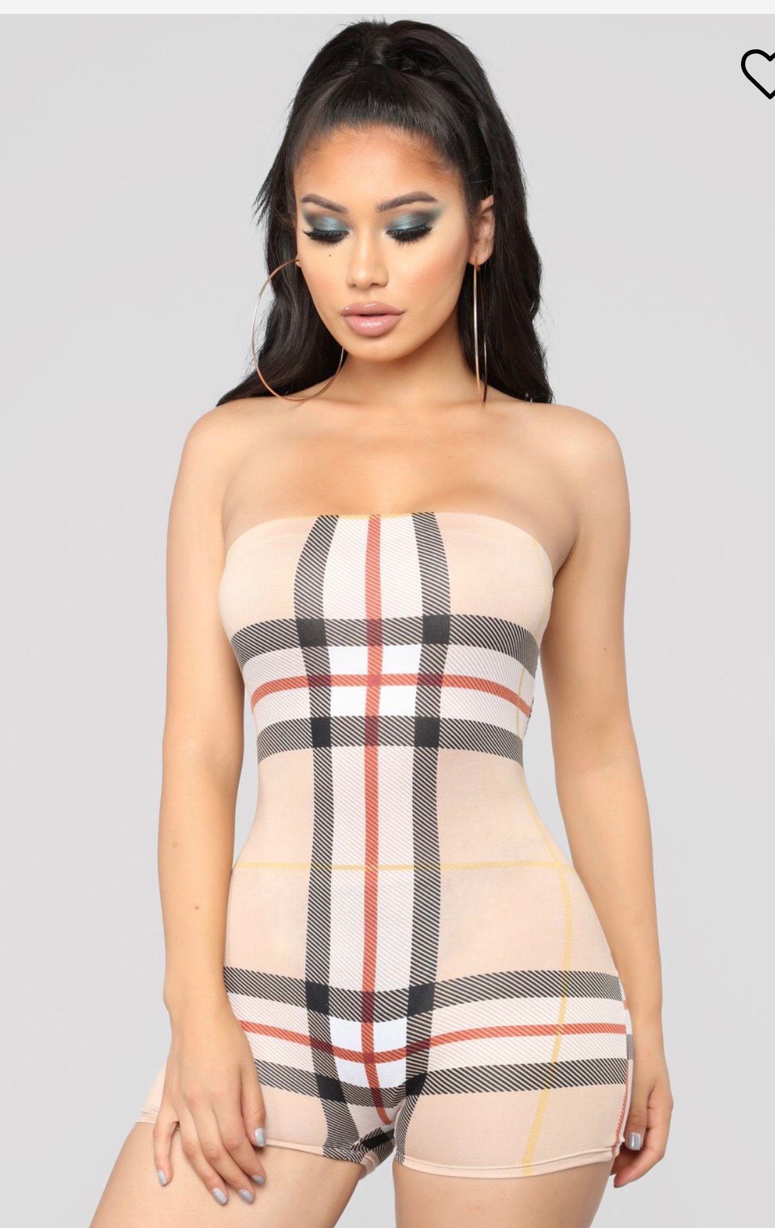 Image of Plaid Romper