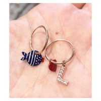 Image 2 of Mono orecchino argento ciondolo personalizzato