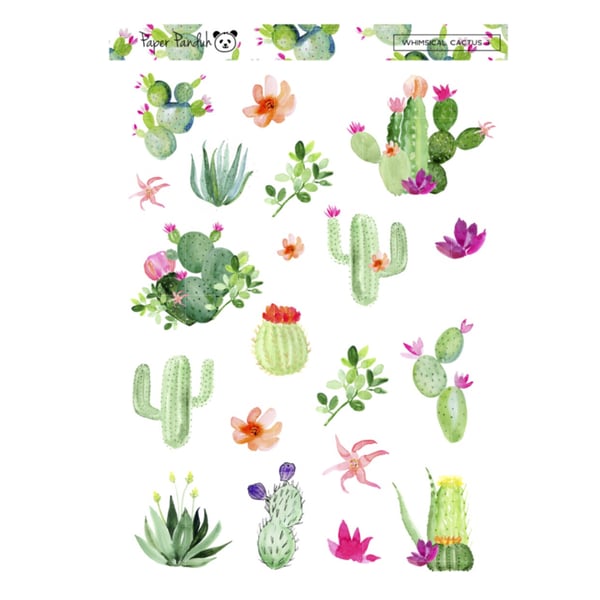 Image of Whimsical Cactus Deco Sheet
