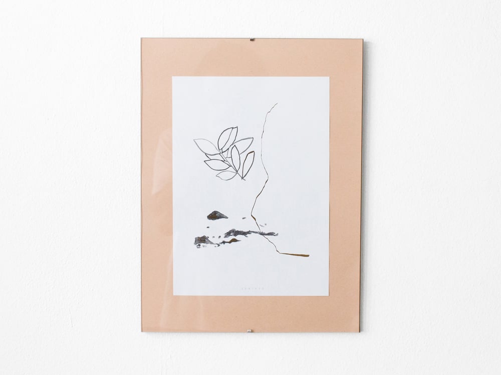 Image of Gold leaves - botanical art print #2