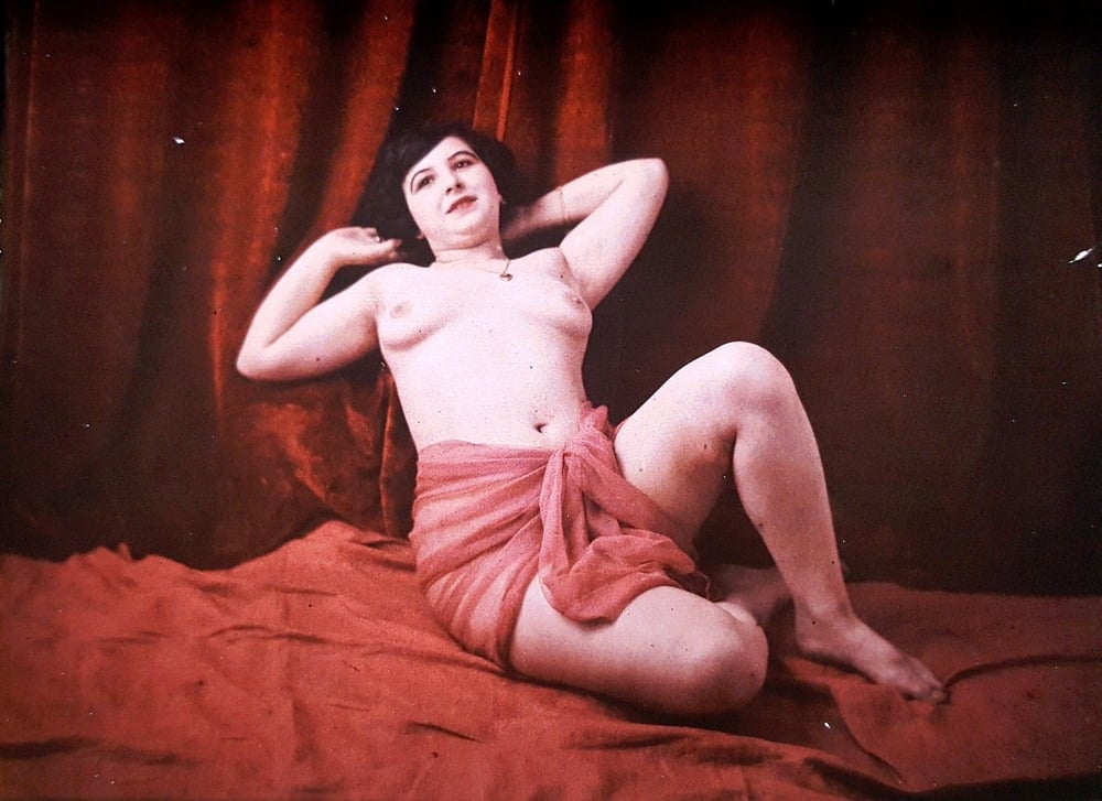 Image of autochrome of a nude woman, ca. 1920