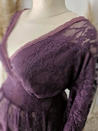 Image 5 of photography lace dress Melanie - size M - dark purple | photo props