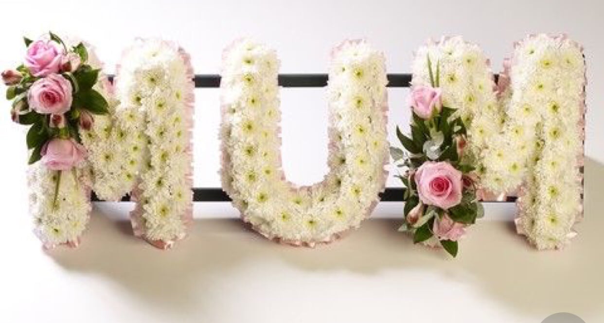 Image of Funaral flowers letters