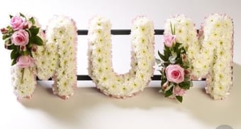 Image of Funaral flowers letters
