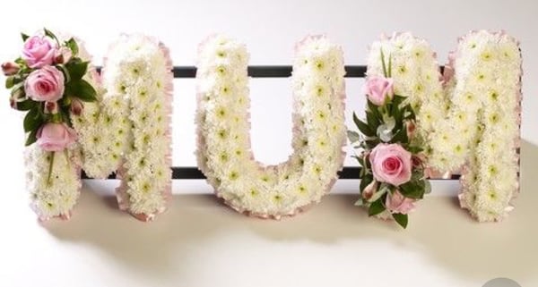 Image of Funaral flowers letters
