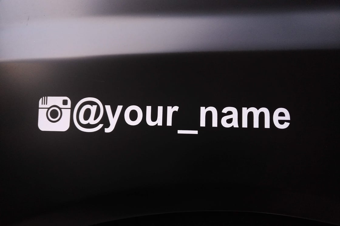 Image of 2x Instagram Handle Sticker
