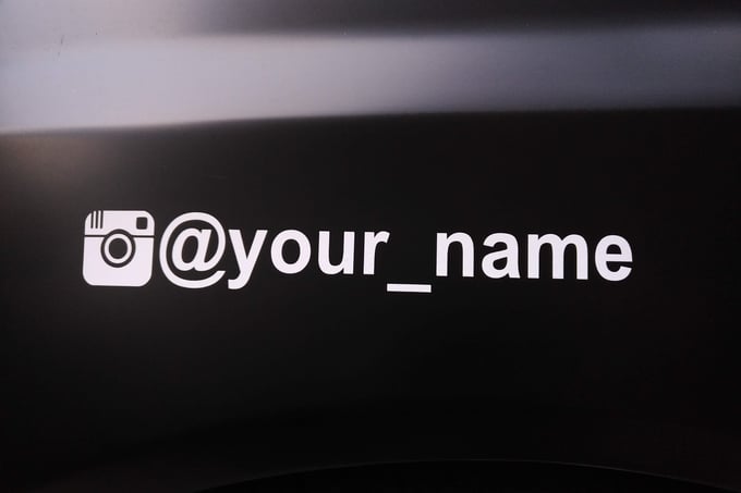 Image of 2x Instagram Handle Sticker