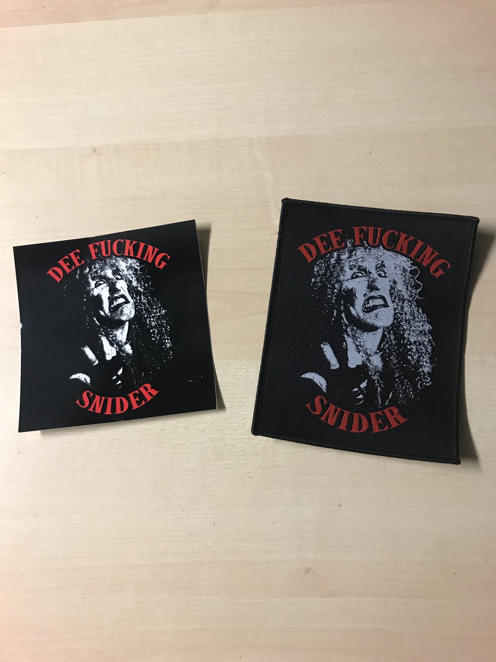 Limited edition Dee Snider patch + sticker + signed 8x10