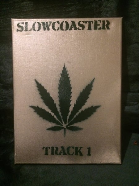 Image of Slowcoaster EP “track 1” leaf canvass