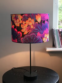 Image of Lake Blossoms Black Lampshade