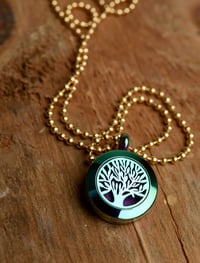 Image 2 of Tree of Life Essential Oil Diffuser Necklace