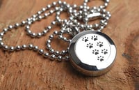 Paw Prints Essential Oil Diffuser Necklace