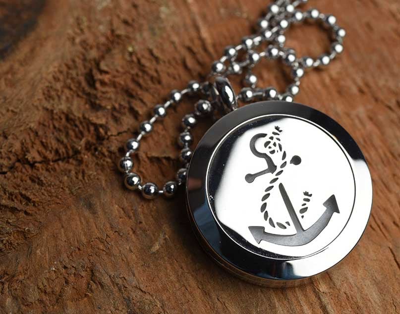 Image of Anchors Away Essential Oil Diffuser Necklace