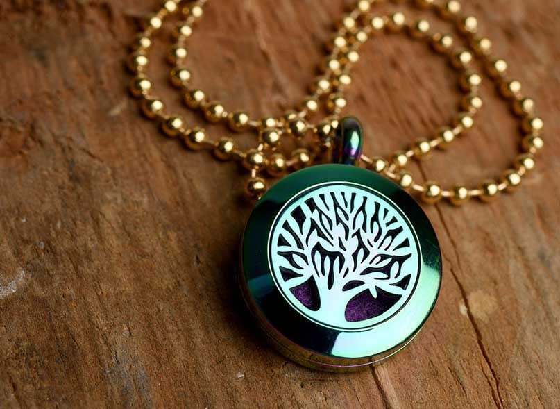 Image of Tree of Life Essential Oil Diffuser Necklace