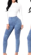 High Waist Ripple Jean Jeggings