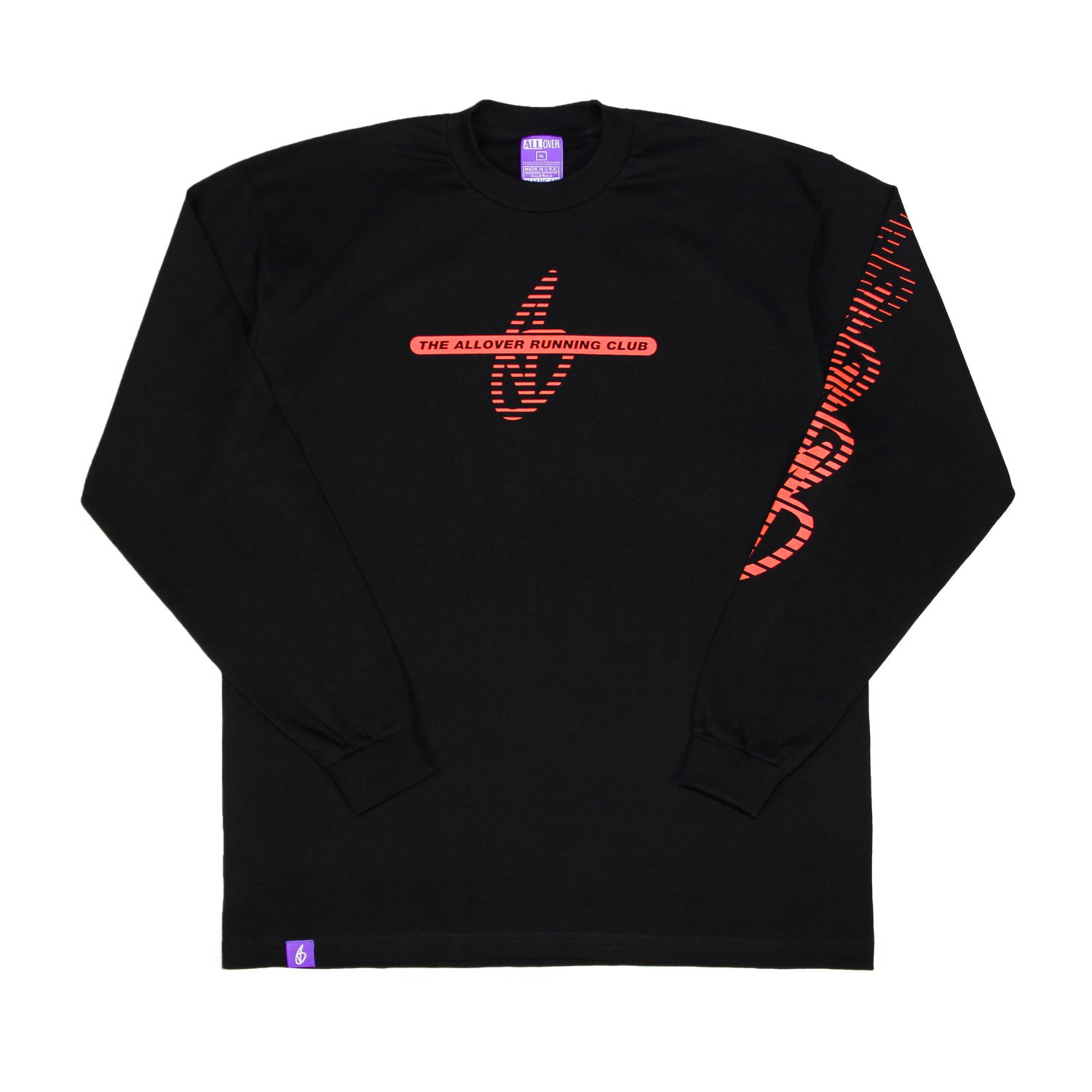 Image of Running Club Long Sleeve Tee - Rich Black