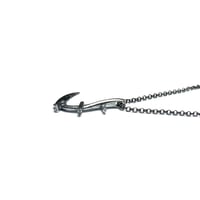 Image 2 of Mini Scythe necklace in sterling silver or gold