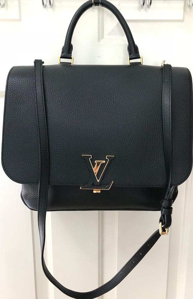 Louis Vuitton Top Handle Volta Taurillon Noir Black With Strap in