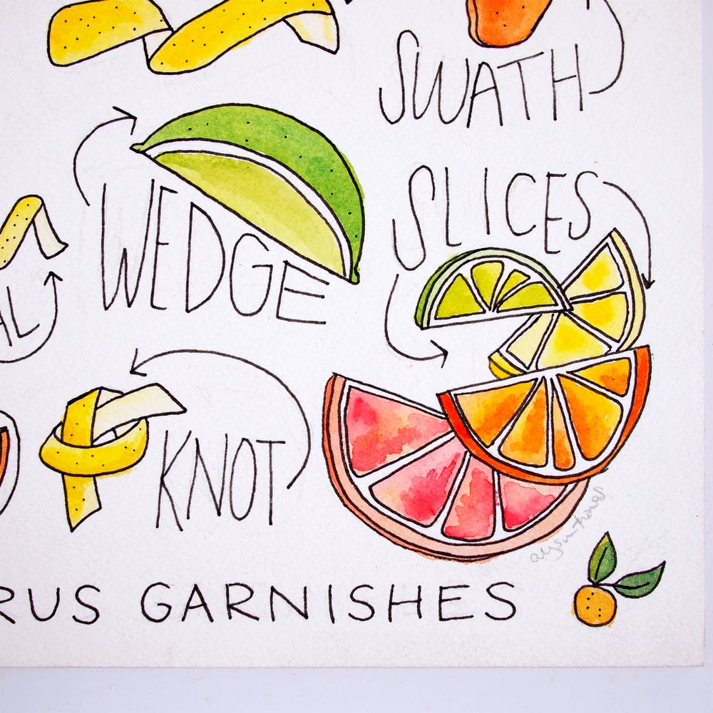 Image of Citrus Garnishes Painting - Original Artwork