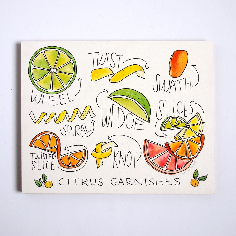 Image of Citrus Garnishes Painting - Original Artwork