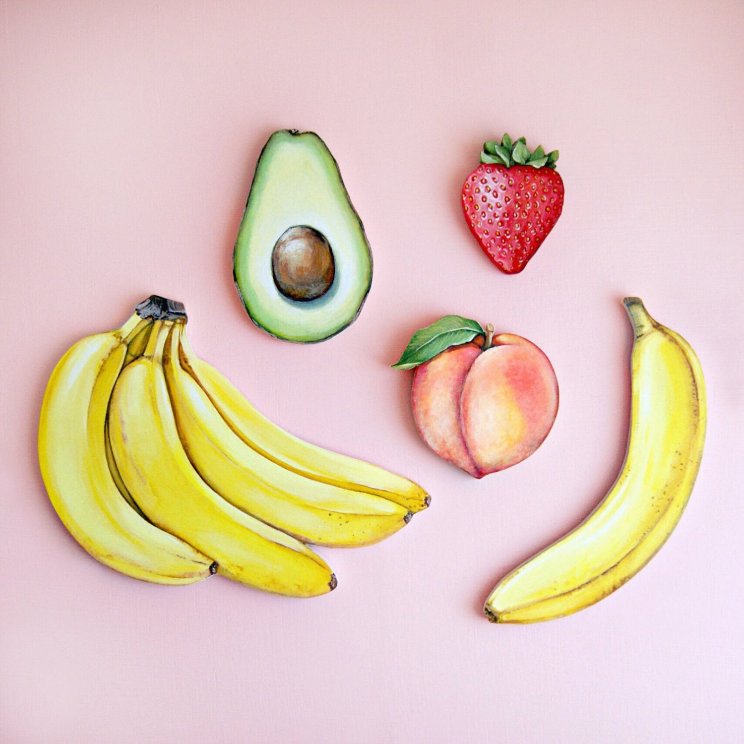 Image of Bunch of Bananas wood plaque