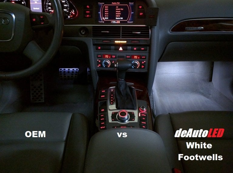 Image of Front & Rear Footwell LED Conversion Kit Fits: All Volkswagen/Audi with Pin Style Footwell boards