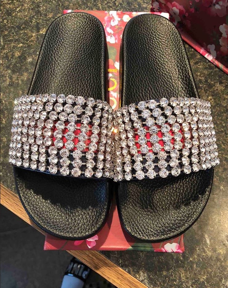 Bedazzled Gucci slip ins