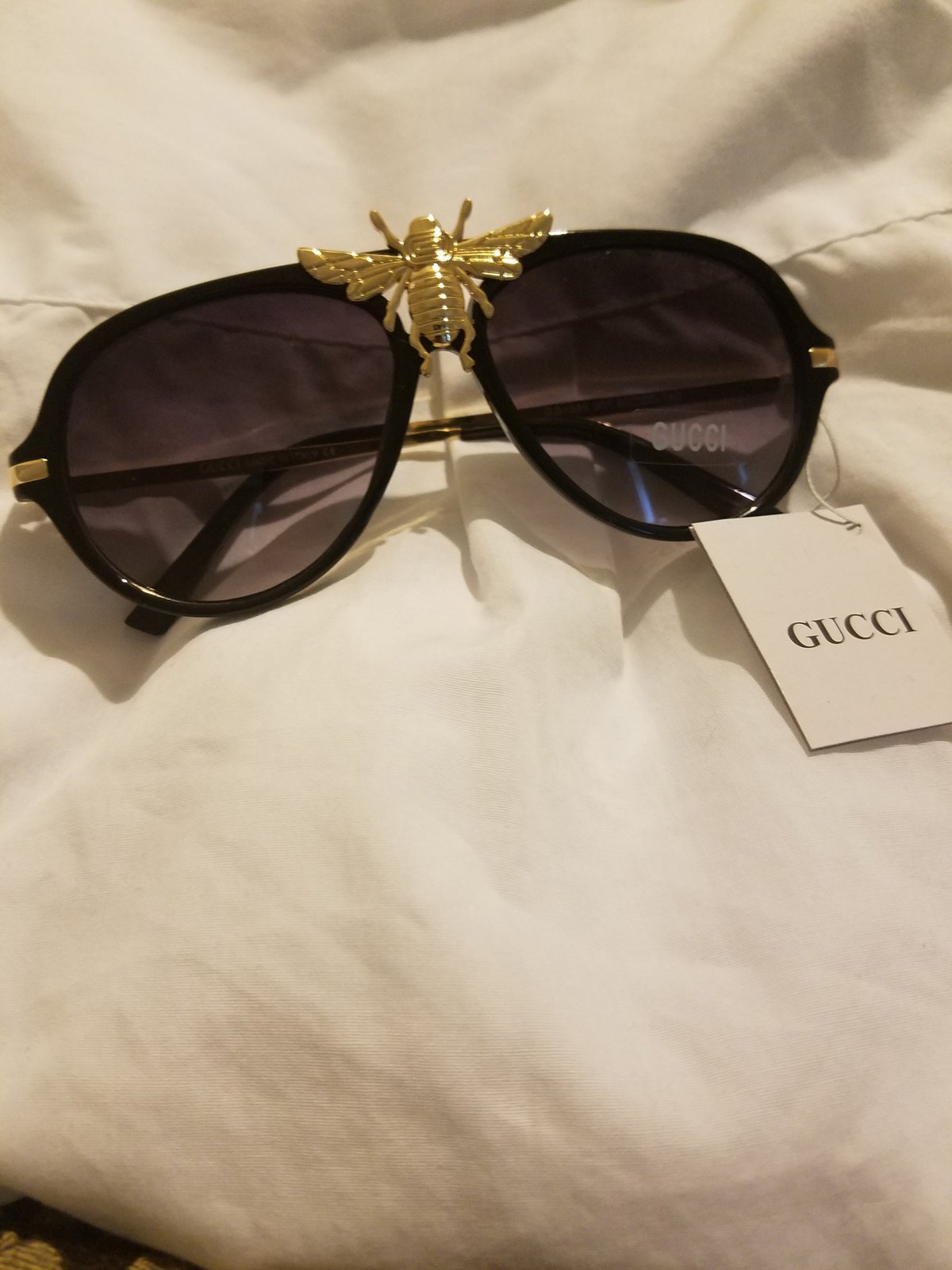 gucci shades with bee