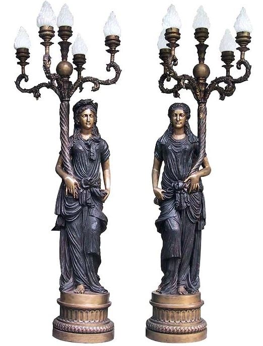 lady statue floor lamp