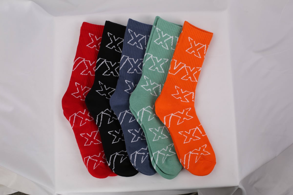 Image of Monogram Socks With Logo Silicone Bottoms 