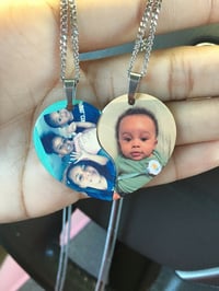 Broken hearted photo necklace