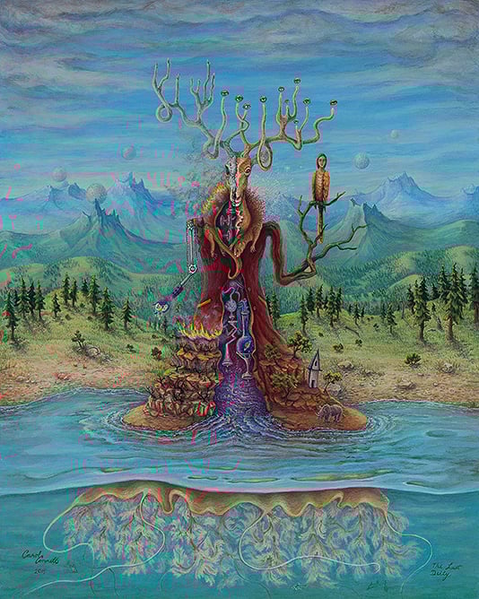 Image of print of painting "The Last deity"