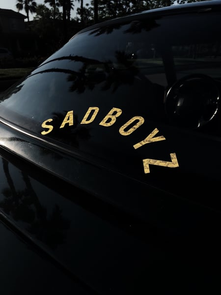 Image of SADBOYZ Arched Decal - Gold Leaf