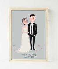 Image 1 of Bride and groom in their wedding attire portrait