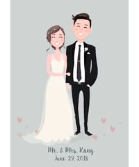 Image 2 of Bride and groom in their wedding attire portrait