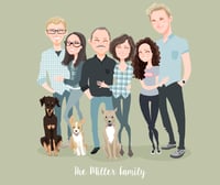 Image 3 of Family of 7 custom portrait