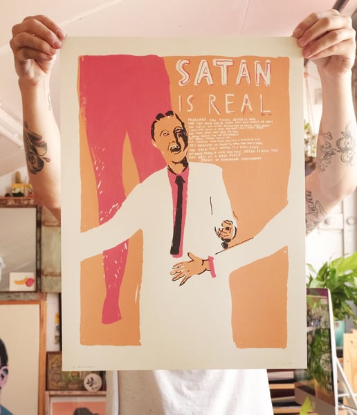 Image of 'Satan Is Real' Print