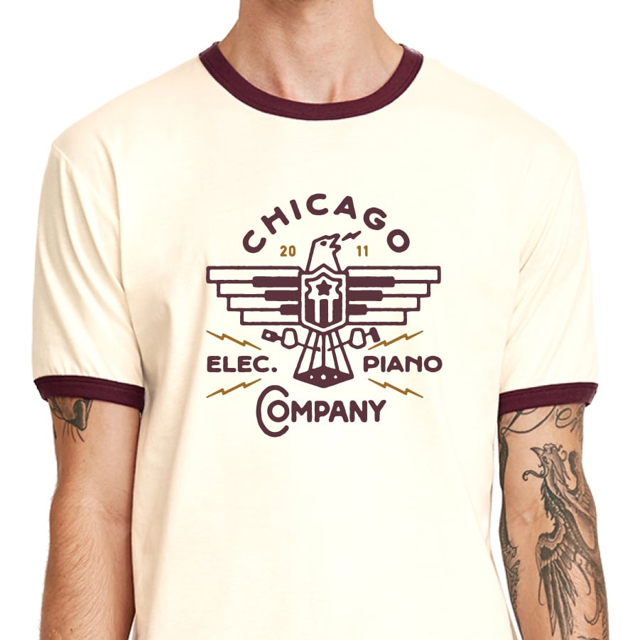 Image of Ringer Shirt with Eagle Logo