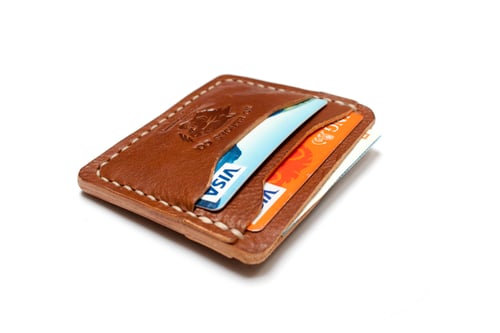 Image of Comrade — "Antique Saddle" Italian Cowhide Leather Card Holder