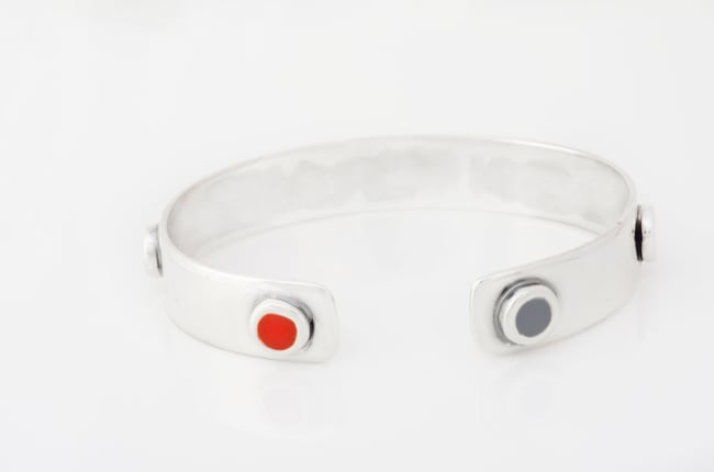 Silver Cuff with Small Circles