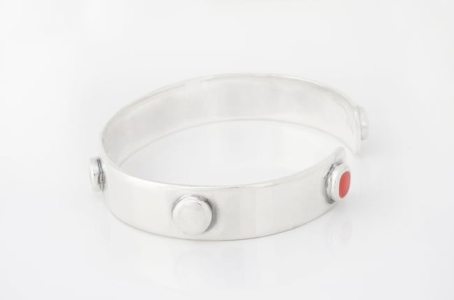 Silver Cuff with Small Circles