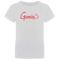 Image 2 of White and Red Genius T-shirt