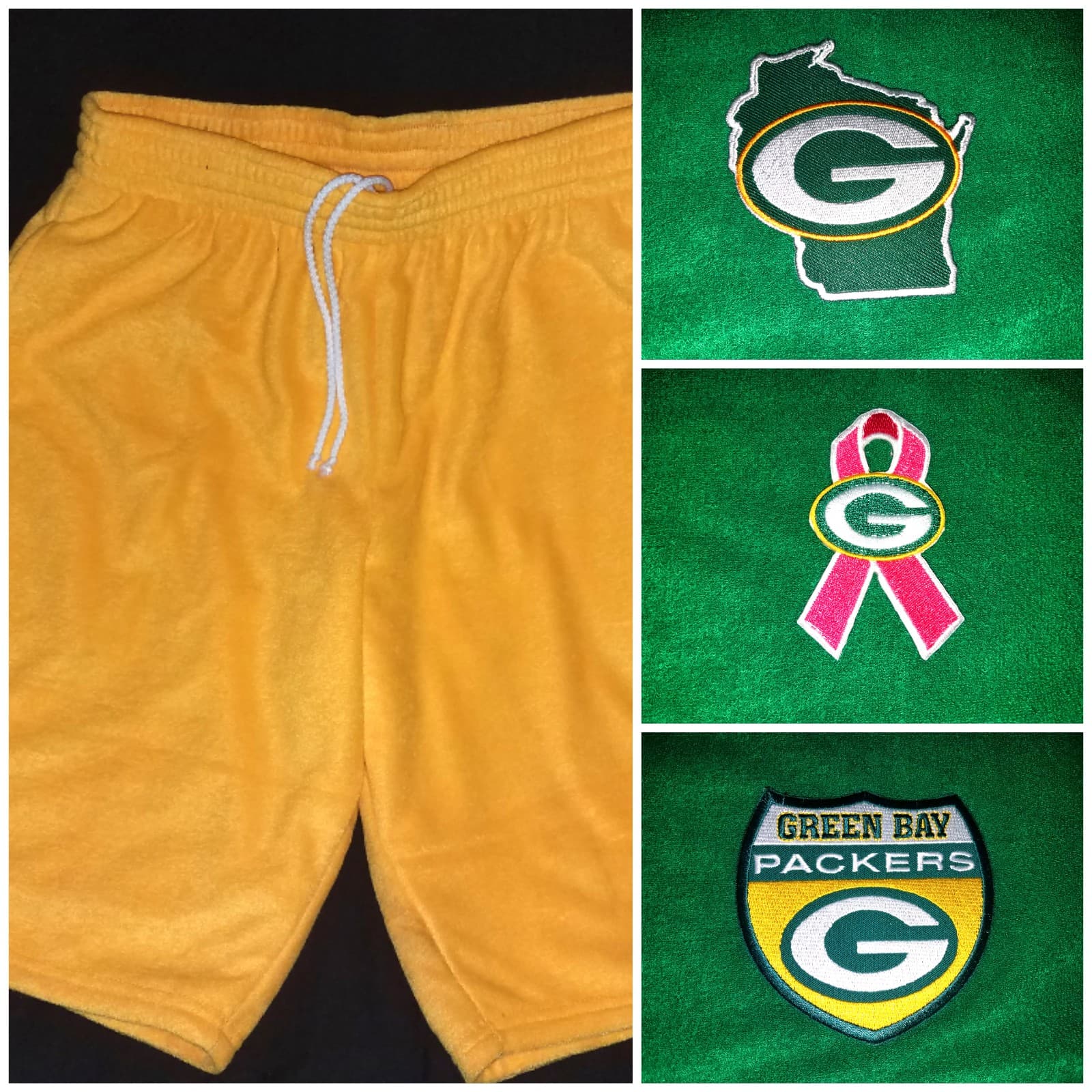 Green Bay Packers Themed Towel Shorts