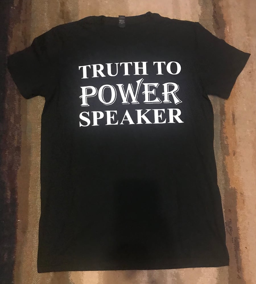 Image of MENS TRUTH TO POWER SPEAKER T-SHIRT