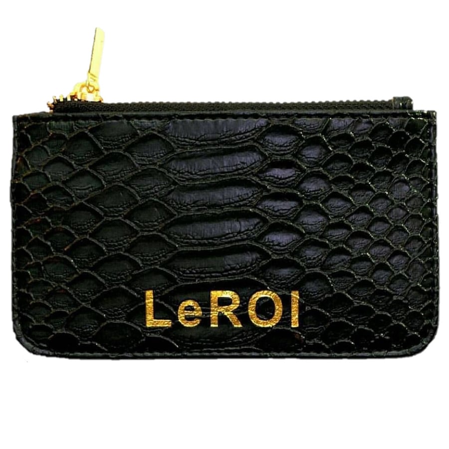 Image of LeRoi coin bag black python limited edition