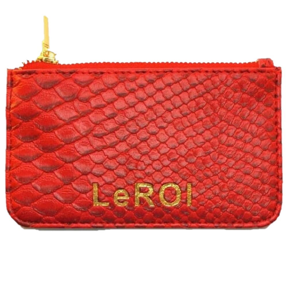 Image of LeRoi coin bag red python limited edition