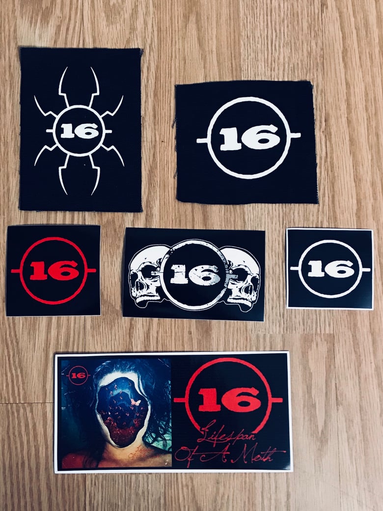 Image of 2 Screened Patches and Stickers